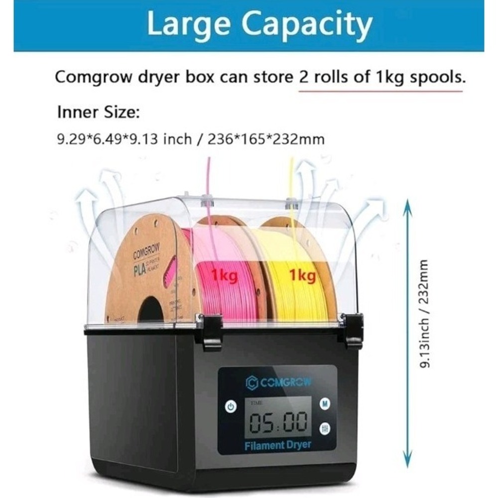 3D Printer Filament Dryer Box, 3D Filament Storages, Keeping Filaments Dry duri - Picture 3 of 9